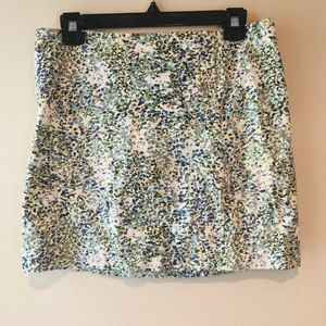 J. CREW FLORAL MINI PENCIL SKIRT SIZE 2